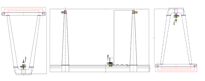 MH型電動葫蘆門式起重機(jī)示意圖